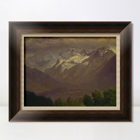 INVIN ART Framed Canvas Art Giclee Print Mountains#3 by Albert Bierstadt Wall Art Living Room Home Office Decorations