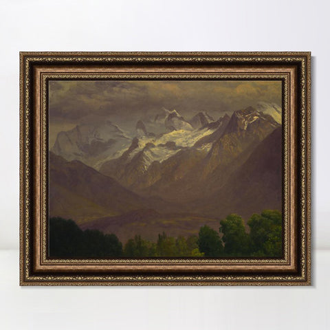 INVIN ART Framed Canvas Art Giclee Print Mountains#3 by Albert Bierstadt Wall Art Living Room Home Office Decorations
