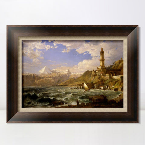 INVIN ART Framed Canvas Art Giclee Print Series#56 by Albert Bierstadt Wall Art Living Room Home Office Decorations