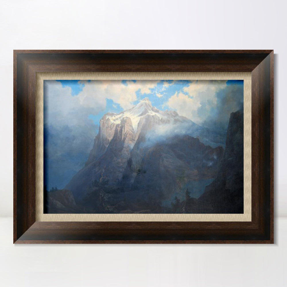 INVIN ART Framed Canvas Art Giclee Print Series#58 Snow Mountain by Albert Bierstadt Wall Art