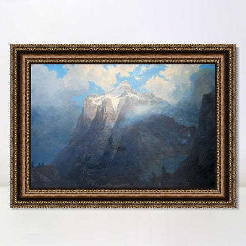 INVIN ART Framed Canvas Art Giclee Print Series#58 Snow Mountain by Albert Bierstadt Wall Art Living Room Home Office Decorations