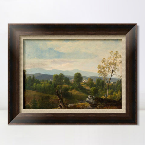 INVIN ART Framed Canvas Art Giclee Print A gravel road leading to the distance#2 by Albert Bierstadt Wall Art Living Room Home Office Decorations