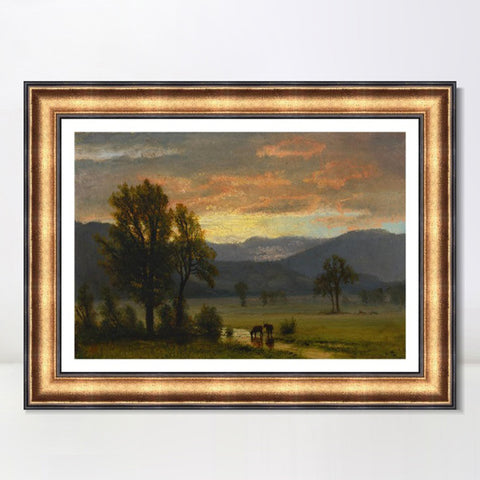 INVIN ART Framed Canvas Art Giclee Print Series#70 by Albert Bierstadt Wall Art Living Room Home Office Decorations