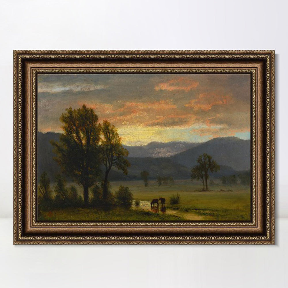 INVIN ART Framed Canvas Art Giclee Print Series#70 by Albert Bierstadt Wall Art