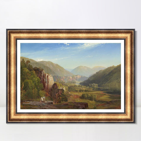 INVIN ART Framed Canvas Art Giclee Print Mountains#5 by Albert Bierstadt Wall Art Living Room Home Office Decorations