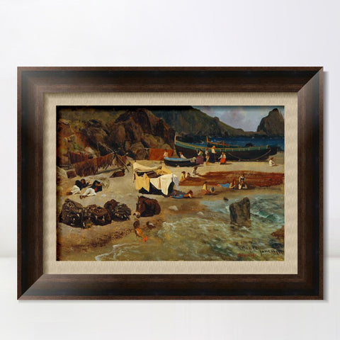 INVIN ART Framed Canvas Art Giclee Print Series#75 by Albert Bierstadt Wall Art Living Room Home Office Decorations