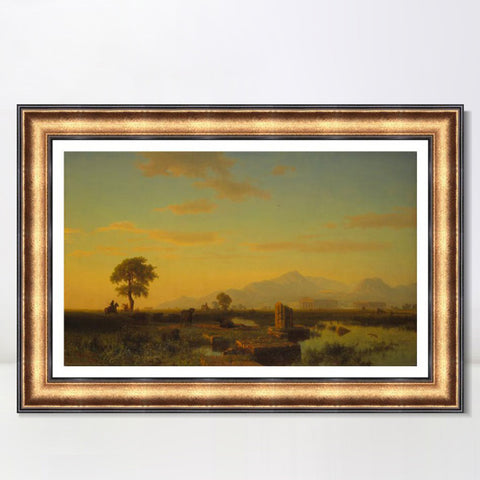 INVIN ART Framed Canvas Art Giclee Print Series#80 by Albert Bierstadt Wall Art Living Room Home Office Decorations