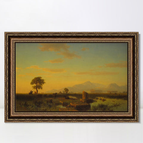 INVIN ART Framed Canvas Art Giclee Print Series#80 by Albert Bierstadt Wall Art Living Room Home Office Decorations