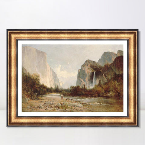 INVIN ART Framed Canvas Art Giclee Print Mountains#6 by Albert Bierstadt Wall Art Living Room Home Office Decorations