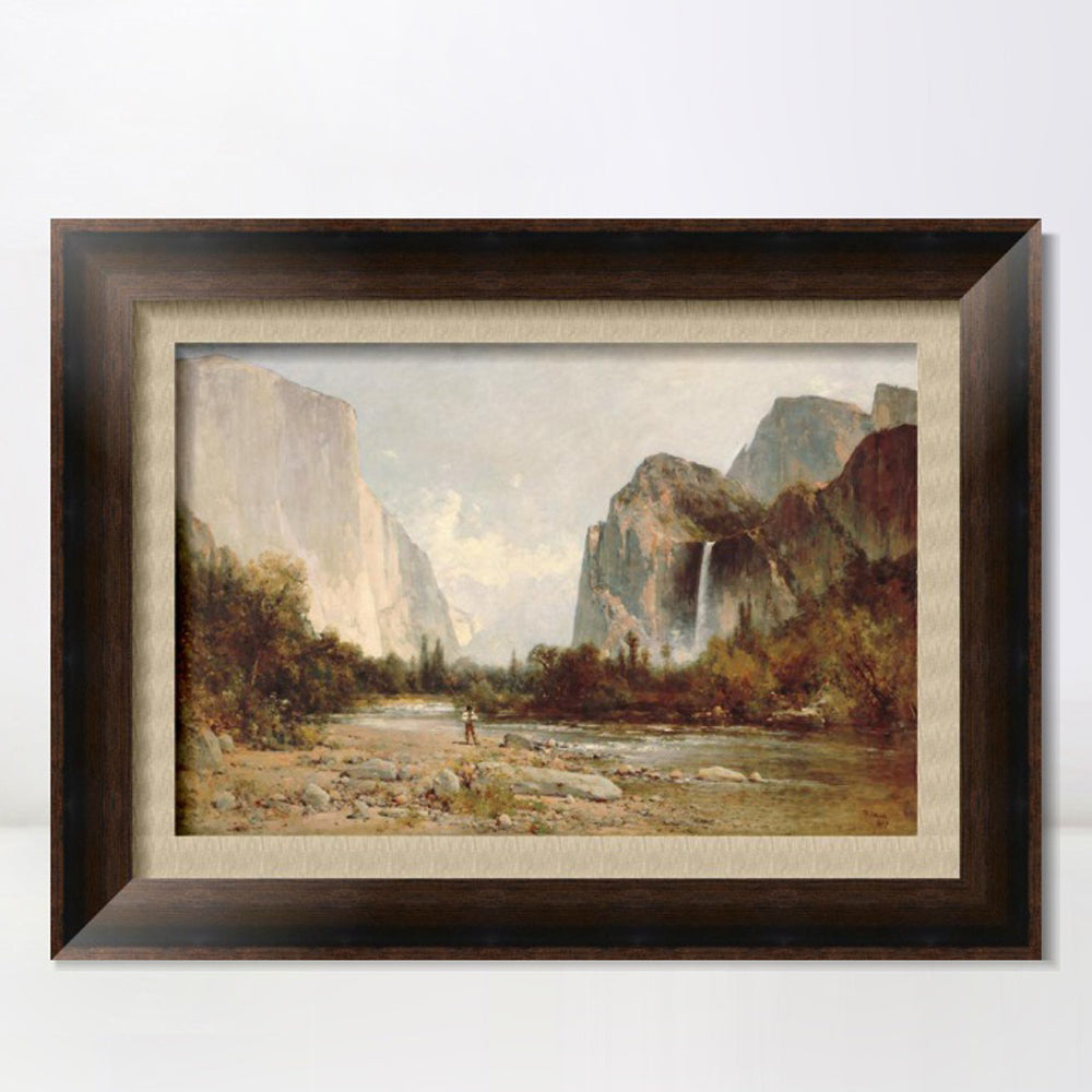 INVIN ART Framed Canvas Art Giclee Print Mountains#6 by Albert Bierstadt Wall Art