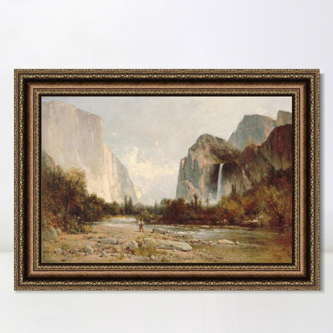 INVIN ART Framed Canvas Art Giclee Print Mountains#6 by Albert Bierstadt Wall Art Living Room Home Office Decorations