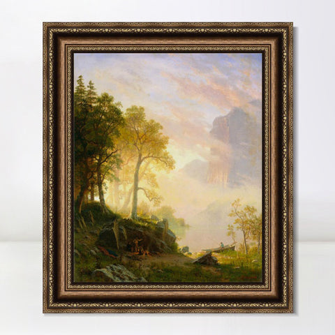 INVIN ART Framed Canvas Art Giclee Print Series#86 by Albert Bierstadt Wall Art Living Room Home Office Decorations