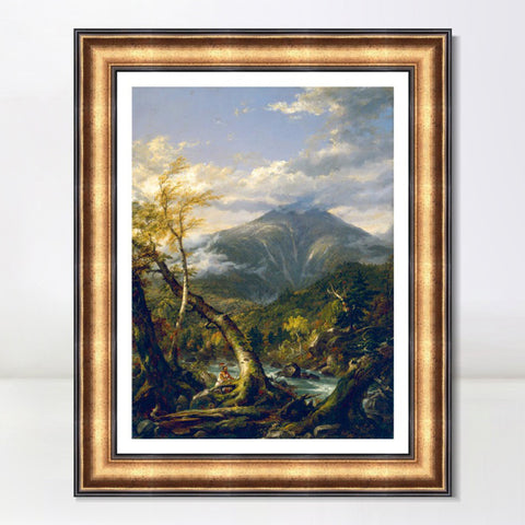 INVIN ART Framed Canvas Art Giclee Print Crooked tree by Albert Bierstadt Wall Art Living Room Home Office Decorations