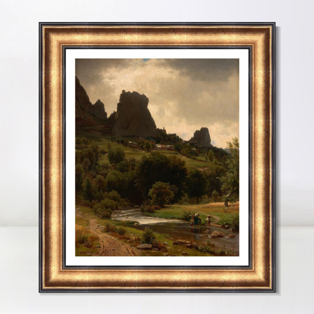 INVIN ART Framed Canvas Art Giclee Print Series#87 by Albert Bierstadt Wall Art