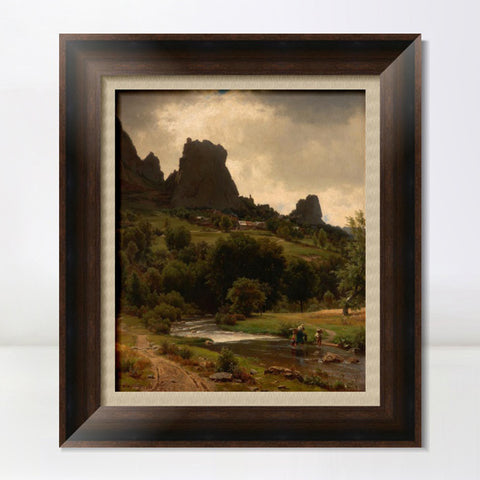 INVIN ART Framed Canvas Art Giclee Print Series#87 by Albert Bierstadt Wall Art Living Room Home Office Decorations