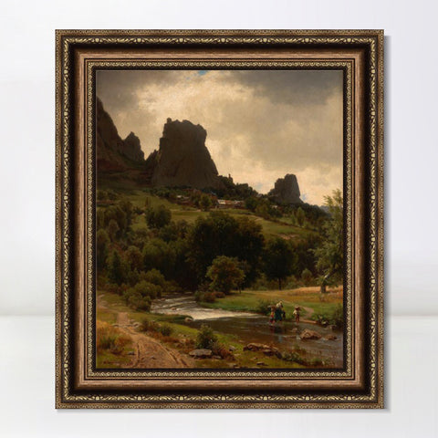 INVIN ART Framed Canvas Art Giclee Print Series#87 by Albert Bierstadt Wall Art Living Room Home Office Decorations