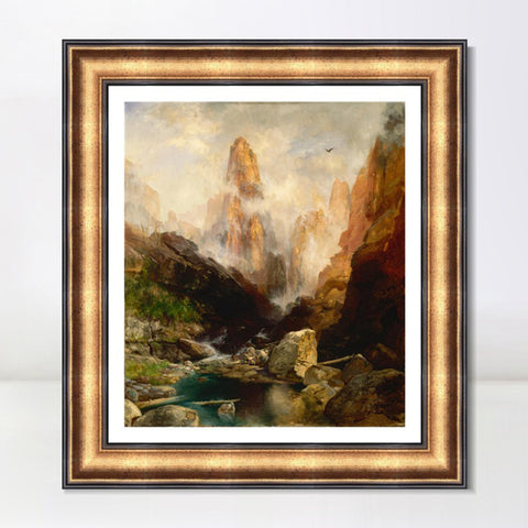 INVIN ART Framed Canvas Art Giclee Print Mountains#7 by Albert Bierstadt Wall Art Living Room Home Office Decorations