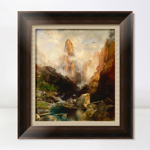 INVIN ART Framed Canvas Art Giclee Print Mountains#7 by Albert Bierstadt Wall Art Living Room Home Office Decorations