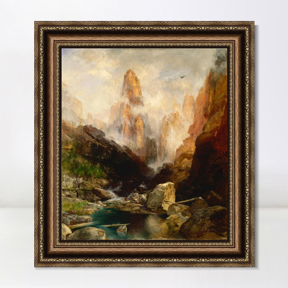 INVIN ART Framed Canvas Art Giclee Print Mountains#7 by Albert Bierstadt Wall Art