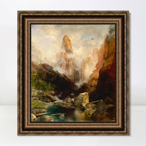 INVIN ART Framed Canvas Art Giclee Print Mountains#7 by Albert Bierstadt Wall Art Living Room Home Office Decorations
