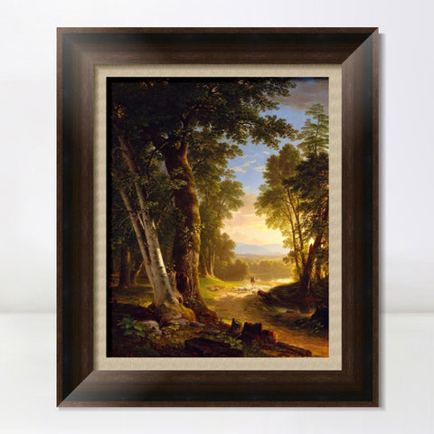 INVIN ART Framed Canvas Art Giclee Print Goats in sunset by Albert Bierstadt Wall Art Living Room Home Office Decorations