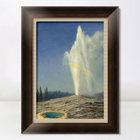 INVIN ART Framed Canvas Art Giclee Print Rainbow#2 by Albert Bierstadt Wall Art Living Room Home Office Decorations