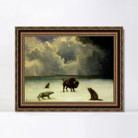 INVIN ART Framed Canvas Art Giclee Print Series#99 by Albert Bierstadt Wall Art Living Room Home Office Decorations