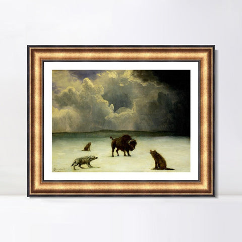 INVIN ART Framed Canvas Art Giclee Print Series#99 by Albert Bierstadt Wall Art Living Room Home Office Decorations