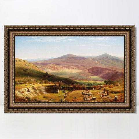 INVIN ART Framed Canvas Art Giclee Print Landscape#117 by Albert Bierstadt Wall Art Living Room Home Office Decorations