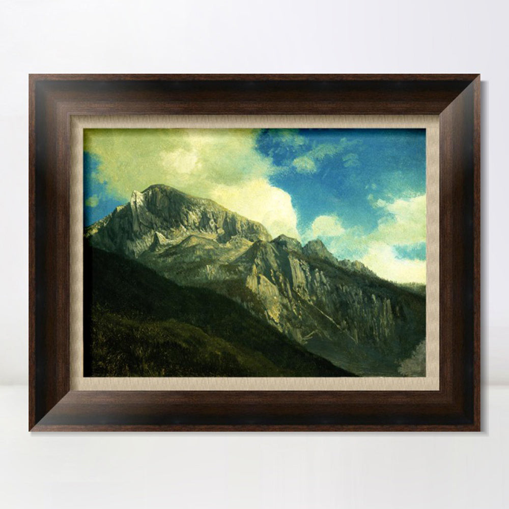 INVIN ART Framed Canvas Art Giclee Print Mountain Peaks in the Clouds#2 by Albert Bierstadt Wall Art