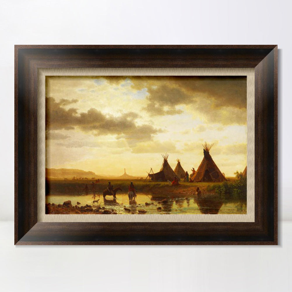 INVIN ART Framed Canvas Art Giclee Print Series#127 by Albert Bierstadt Wall Art