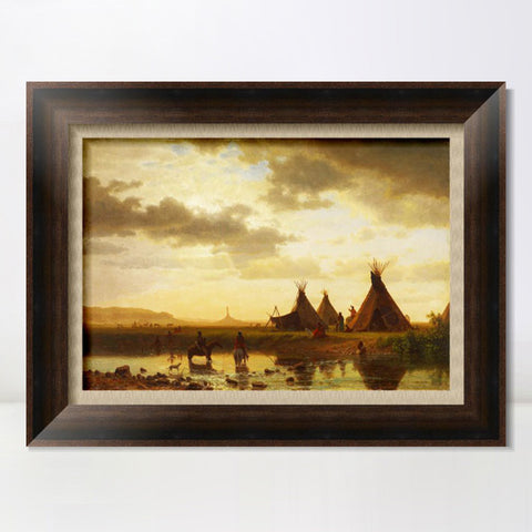 INVIN ART Framed Canvas Art Giclee Print Series#127 by Albert Bierstadt Wall Art Living Room Home Office Decorations