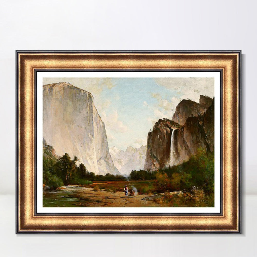 INVIN ART Framed Canvas Art Giclee Print Mountain#133 by Albert Bierstadt Wall Art