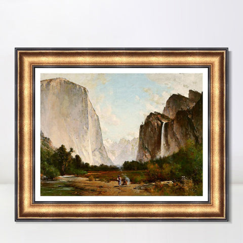 INVIN ART Framed Canvas Art Giclee Print Mountain#133 by Albert Bierstadt Wall Art Living Room Home Office Decorations