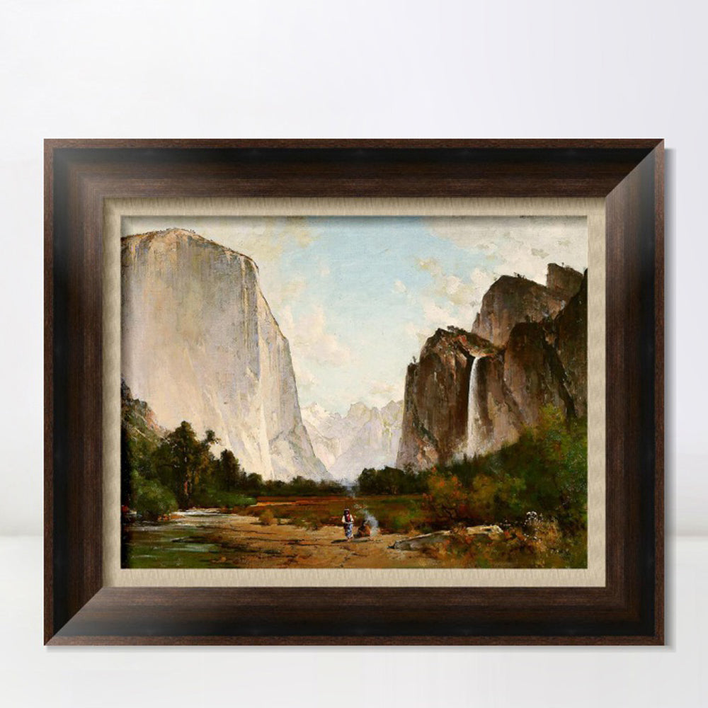 INVIN ART Framed Canvas Art Giclee Print Mountain#133 by Albert Bierstadt Wall Art