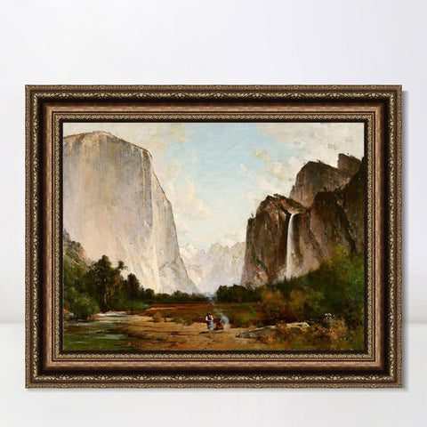 INVIN ART Framed Canvas Art Giclee Print Mountain#133 by Albert Bierstadt Wall Art Living Room Home Office Decorations