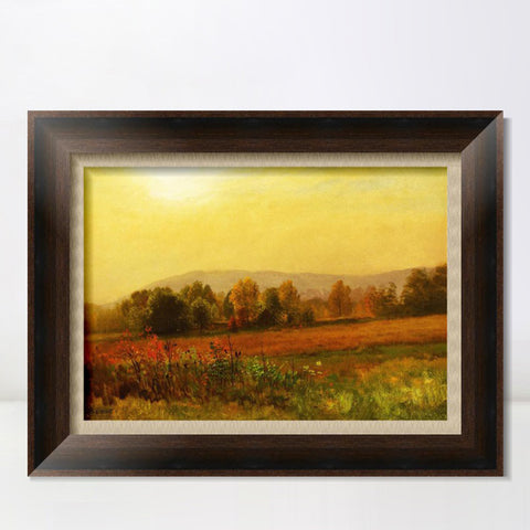 INVIN ART Framed Canvas Art Giclee Print Autumn Landscape#134 by Albert Bierstadt Wall Art Living Room Home Office Decorations