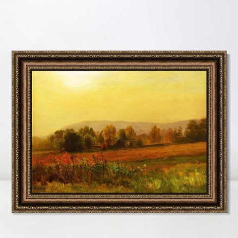 INVIN ART Framed Canvas Art Giclee Print Autumn Landscape#134 by Albert Bierstadt Wall Art Living Room Home Office Decorations