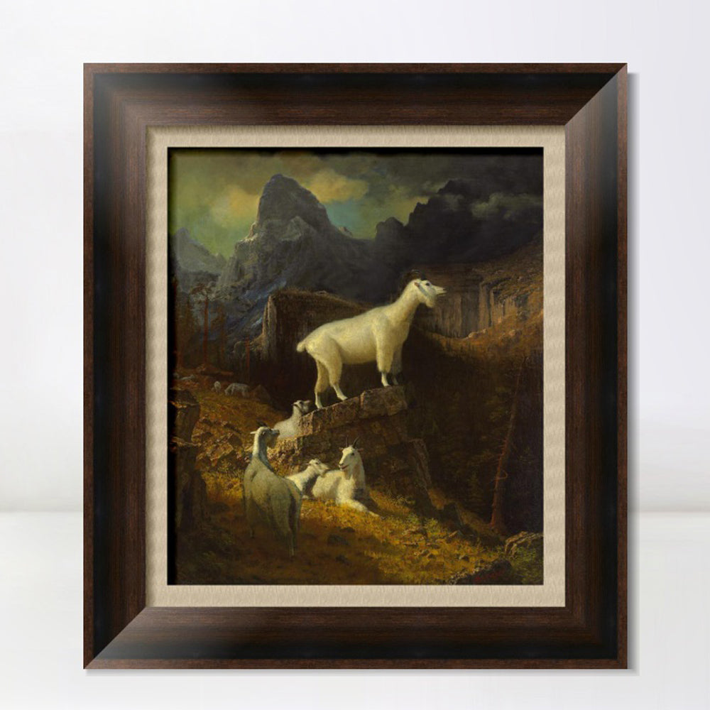 INVIN ART Framed Canvas Art Giclee Print A Knowledge Born of Suffering by Albert Bierstadt Wall Art