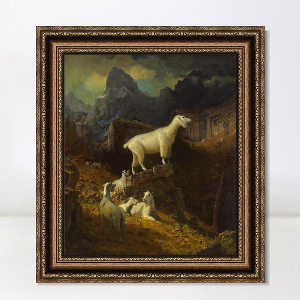 INVIN ART Framed Canvas Art Giclee Print A Knowledge Born of Suffering by Albert Bierstadt Wall Art