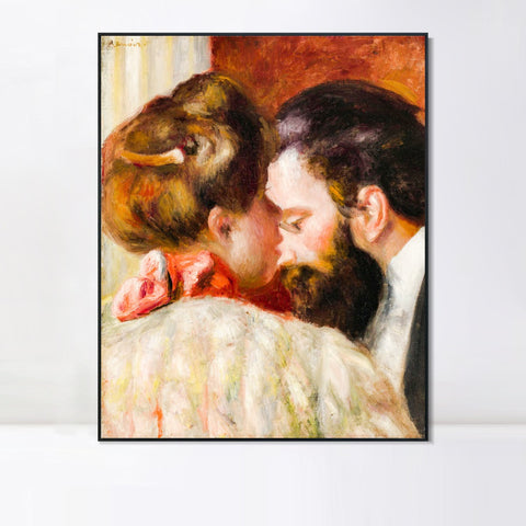 INVIN ART Framed Canvas CONFIDENCE by Pierre Auguste Renoir Wall Art Living Room Home Office Decorations