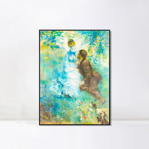 INVIN ART Framed Canvas Lovers by Pierre Auguste Renoir Wall Art Living Room Home Office Decorations