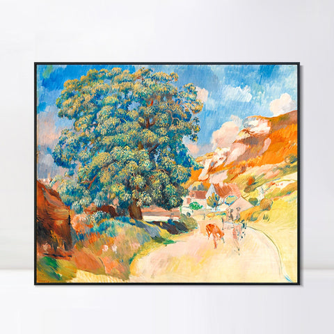 INVIN ART Framed Canvas LE CHALET DE BLANCHE PIERSON A POURVILLE by Pierre Auguste Renoir Wall Art Living Room Home Office Decorations
