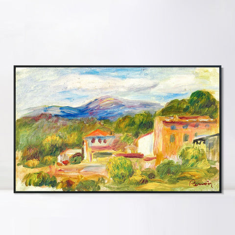 INVIN ART Framed Canvas PAYSAGE DE CAGNES by Pierre Auguste Renoir Wall Art Living Room Home Office Decorations