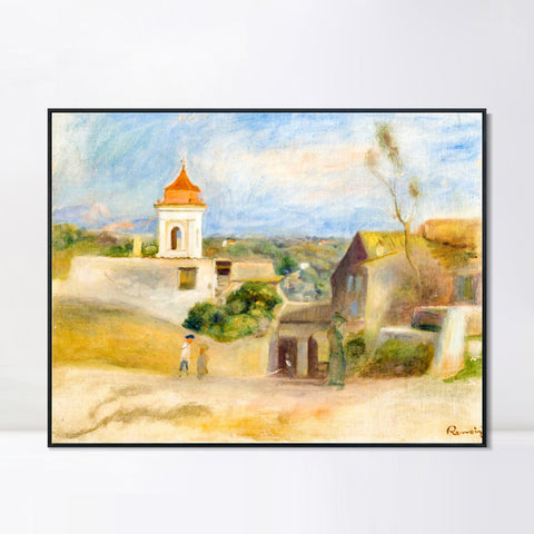 INVIN ART Framed Canvas PAYSAGE À CAGNES by Pierre Auguste Renoir Wall Art Living Room Home Office Decorations