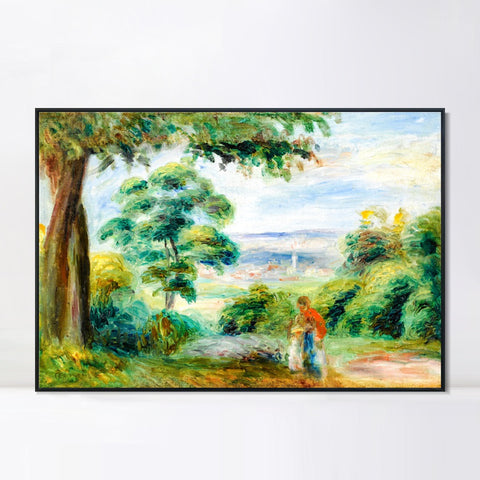 INVIN ART Framed Canvas PAYSAGE2 by Pierre Auguste Renoir Wall Art Living Room Home Office Decorations