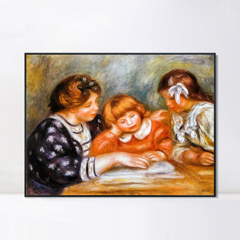 INVIN ART Framed Canvas La Le on by Pierre Auguste Renoir Wall Art Living Room Home Office Decorations