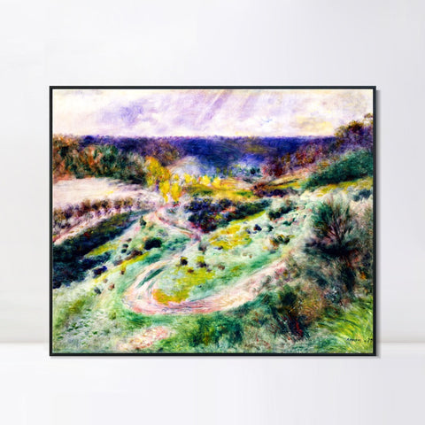 INVIN ART Framed Canvas Road at Wargemont by Pierre Auguste Renoir Wall Art Living Room Home Office Decorations