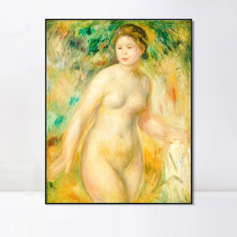 INVIN ART Framed Canvas Nude by Pierre Auguste Renoir Wall Art Living Room Home Office Decorations