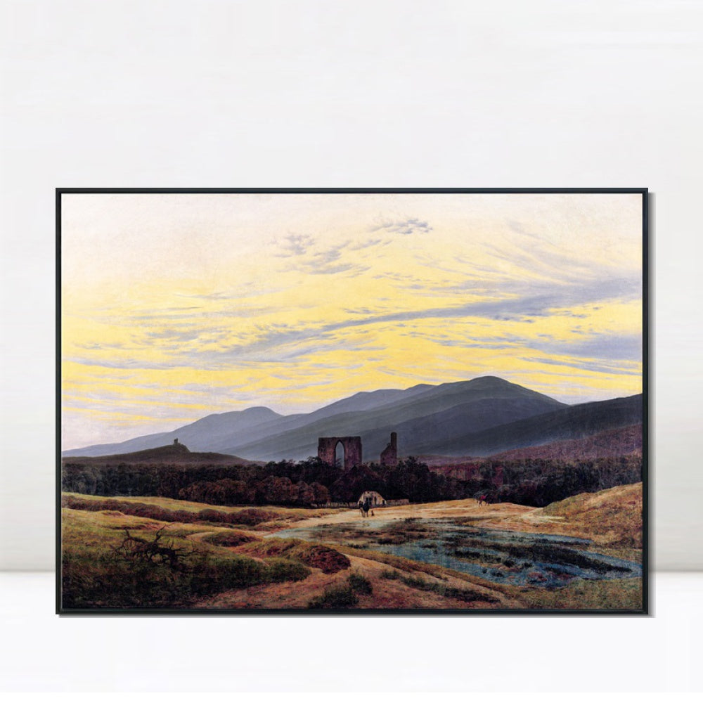 INVIN ART Framed Canvas Series010 by Caspar David Friedrich Wall Art Living Room Home Office Decorations